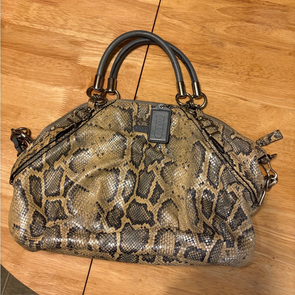 Rare-Special Coach Python Print Bag - image 1